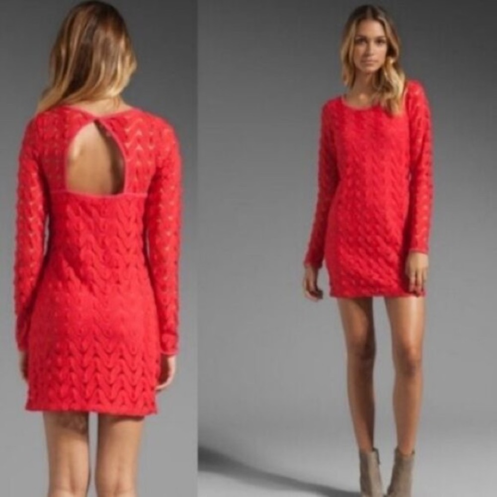 Free People Red Wild Things Dress Size Small NWT